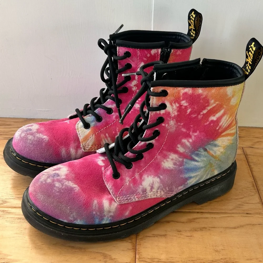 Doc Martens Tye Dye style 1460 J Lace Up size 4 Dr. Marten Air Wair Original